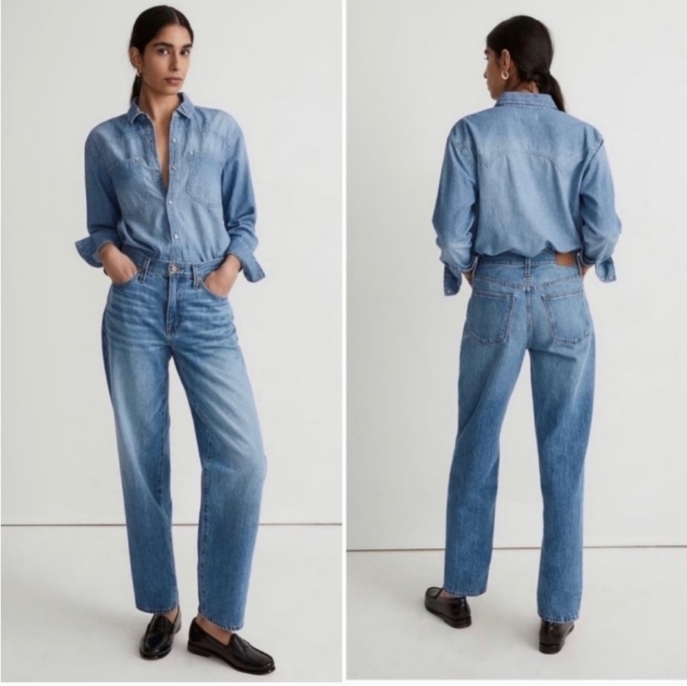 Madewell the slouchy boy jean size 32